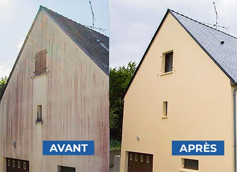 Nettoyage et peinture façade - HMPRO Couverture Tours : Peintre en Indre-et-Loire (37) sur Tours  et les alentours.  : Nettoyage et peinture façade : traitement anti-mousse, imperméabilisation, ravalement peinture façade, boiserie, ferronnerie en Indre-et-Loire (37) sur Tours  et les alentours.